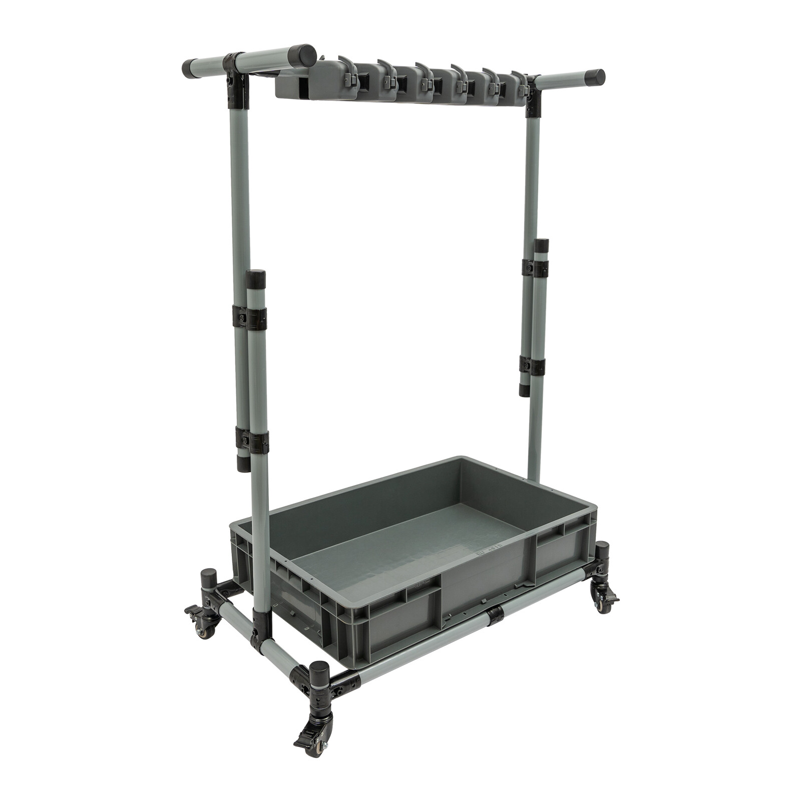 Broom+Mop Holder Floor Standing Cleaning Tool Cart Cleaning Supplies Organizer