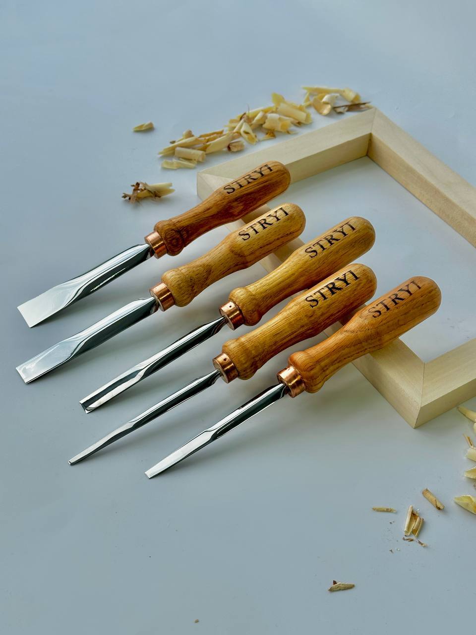 Flat Chisels STRYI Sweep 1, Wood Carving Tools, Socket Chisel, Relief Carving