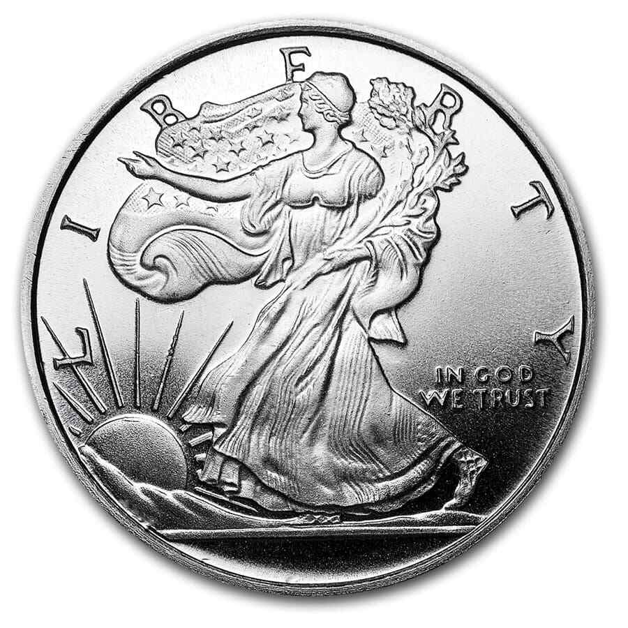 1/2 oz Silver Round - APMEX (Walking Liberty Half-Dollar) - SKU #60935