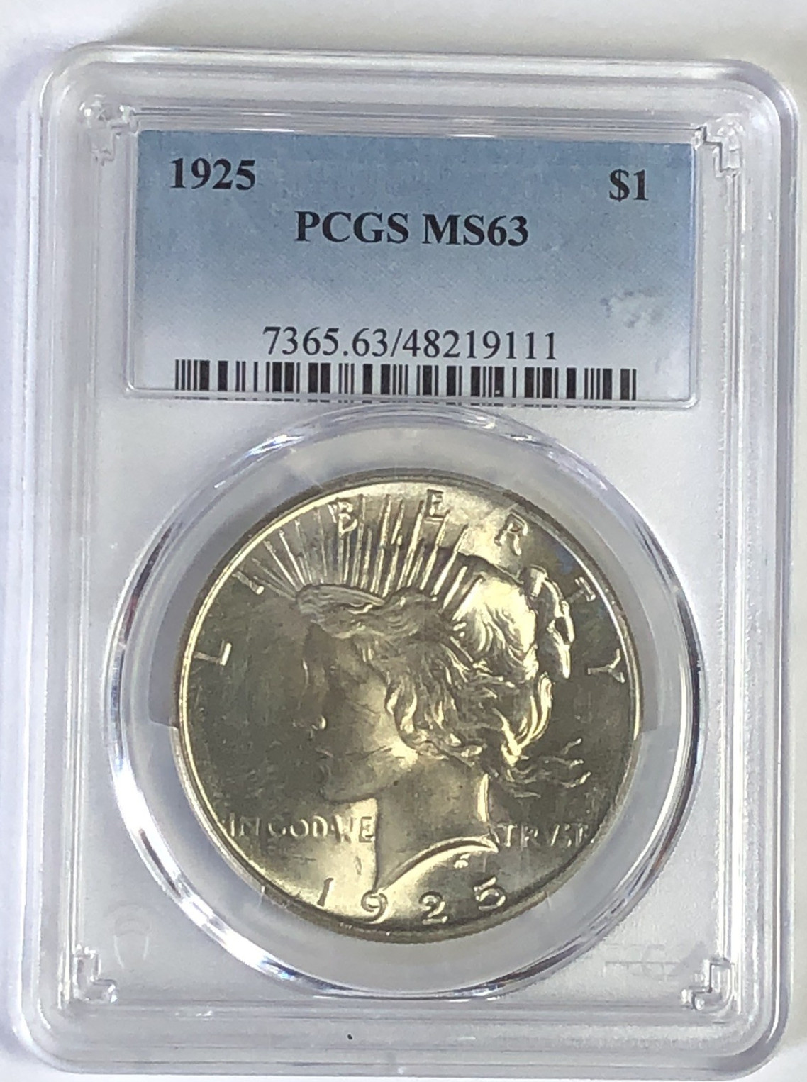 1925 Peace "PCGS MS63"🔥LUSTEROUS OBV/REV/ BEAUTIFUL HIGH POINTS/SEE IT! 💥💥✅