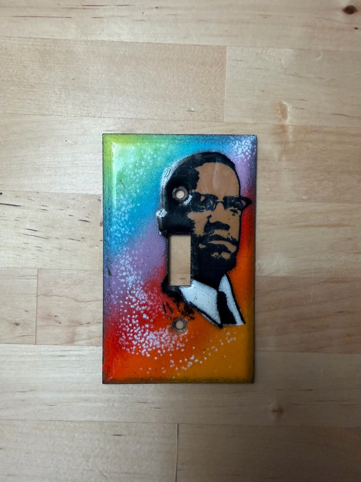 Malcolm X Light Switch Plate Cover Decora Rocker Street Art Wall Plate 1-Gang