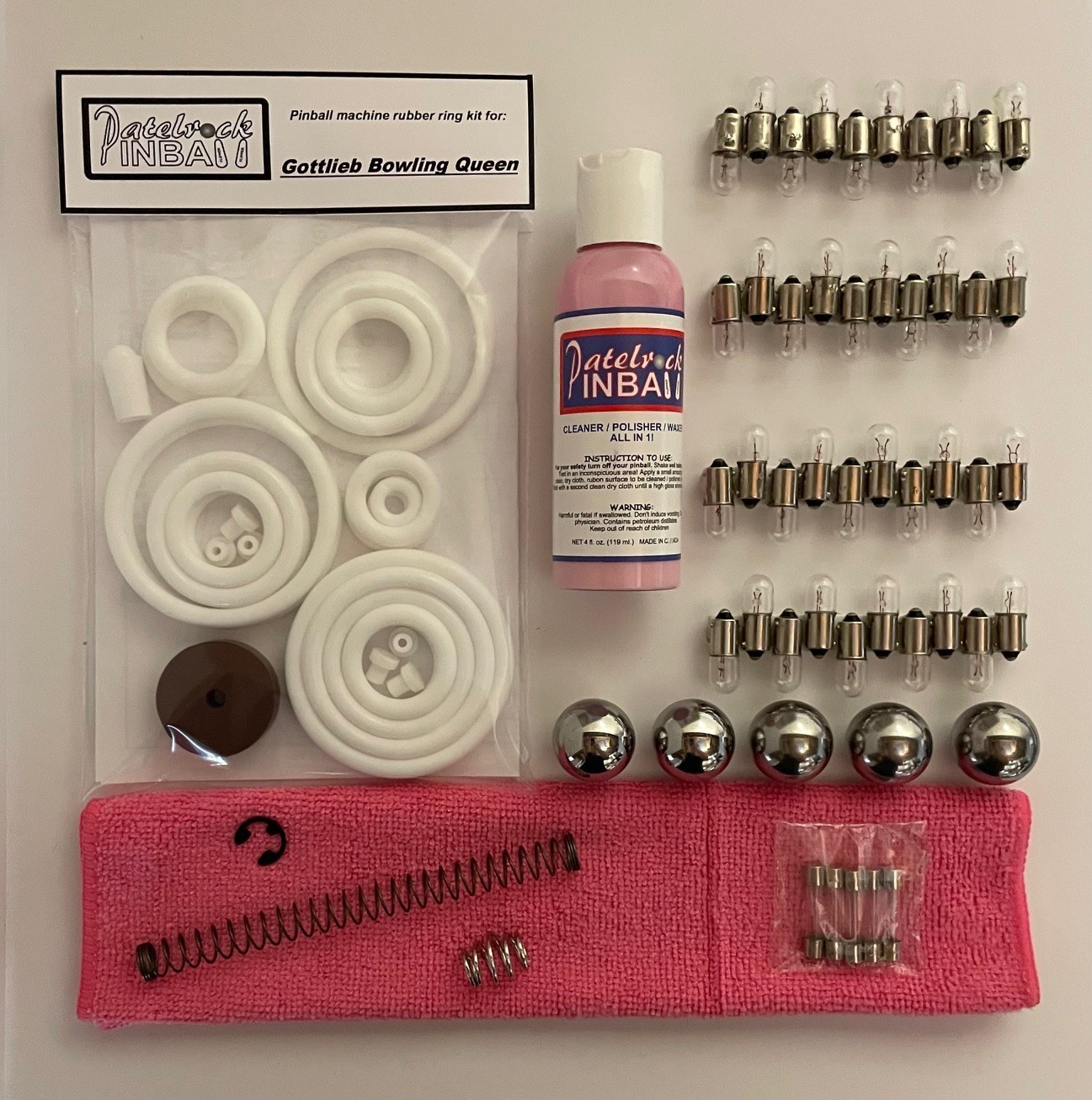 1964 Gottlieb Bowling Queen Pinball Machine Maintenance Tune Up Kit