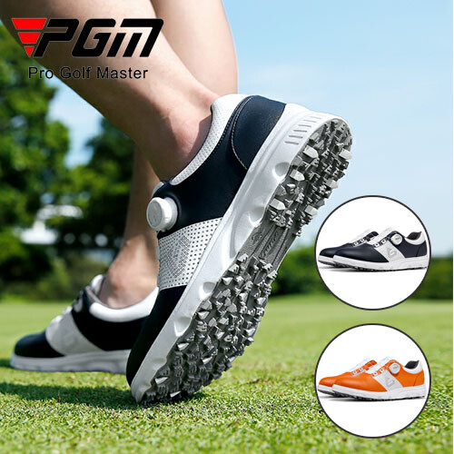 PGM Male Waterproof Anti-skid Sneakers Men Breathable Knob Buckle Shoes Footwear