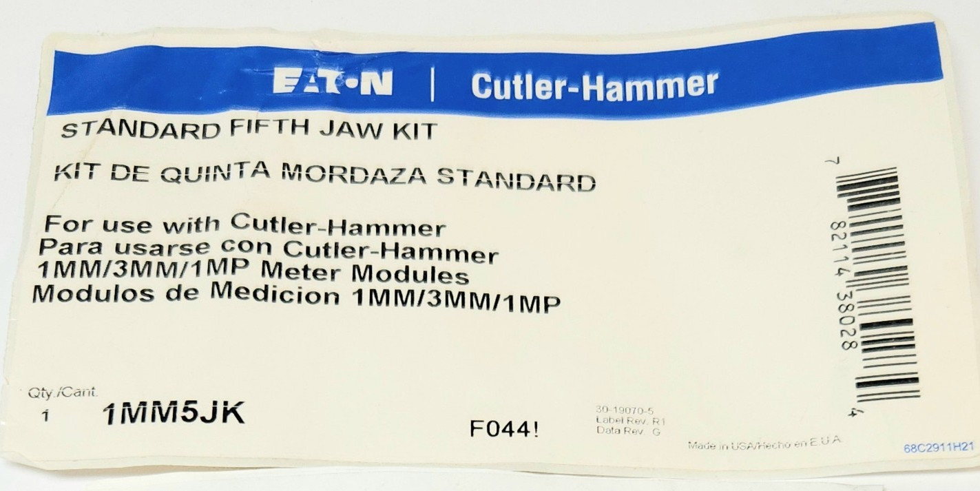 EATON CUTLER HAMMER 1MM5JK Standard Fifth Jaw Kit for 1mm 3mm 1mp Meter Module