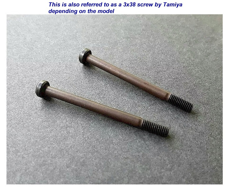 2x Vintage RC Tamiya Mud Blaster Striker Blackfoot Damper Shaft or 3x38 Screw