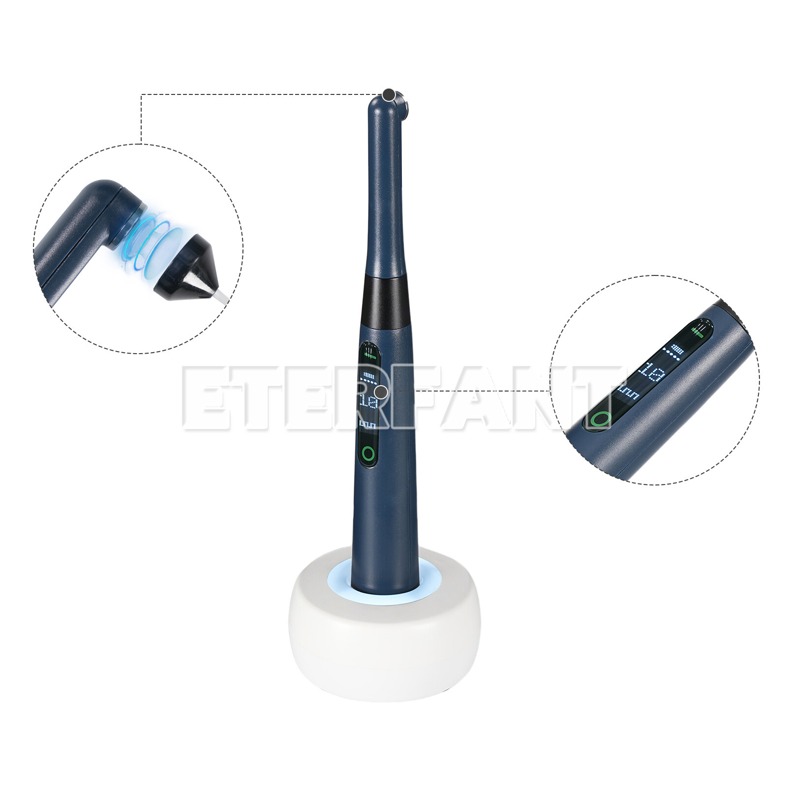 ETERFANT  Dental Wireless X2 Curing Light Lamp Blue With Three lenses