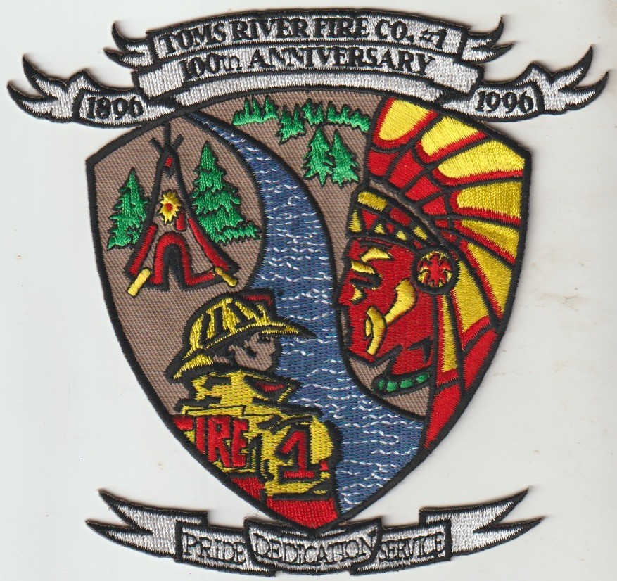 Toms River Fire CO. 1, 100th Anniversary 1996 patch ship from Australia
