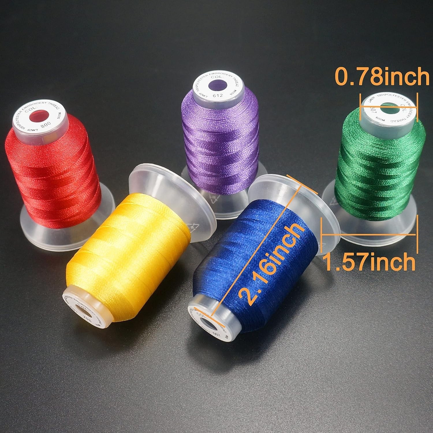 80 Spools Polyester Embroidery Thread Kit - 40 WT 500M Each