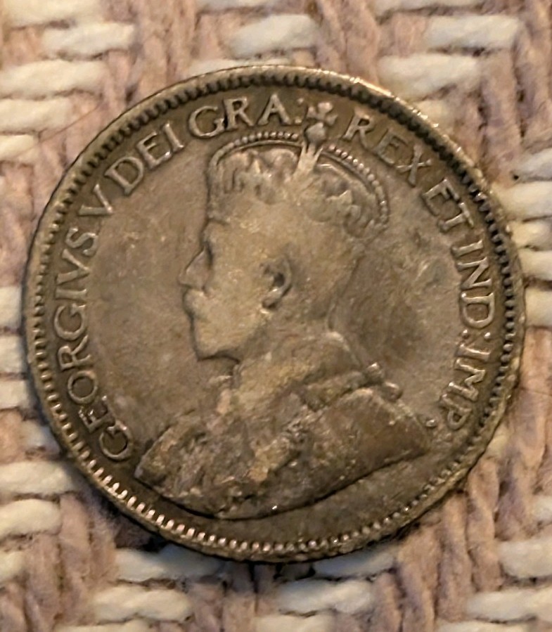 1912 Canada Silver 5 Cents G+ .925 Silver