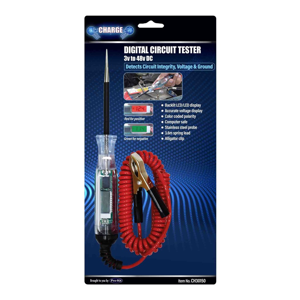 PK Tools Digital Circuit Tester 3 - 48v LCD Screen