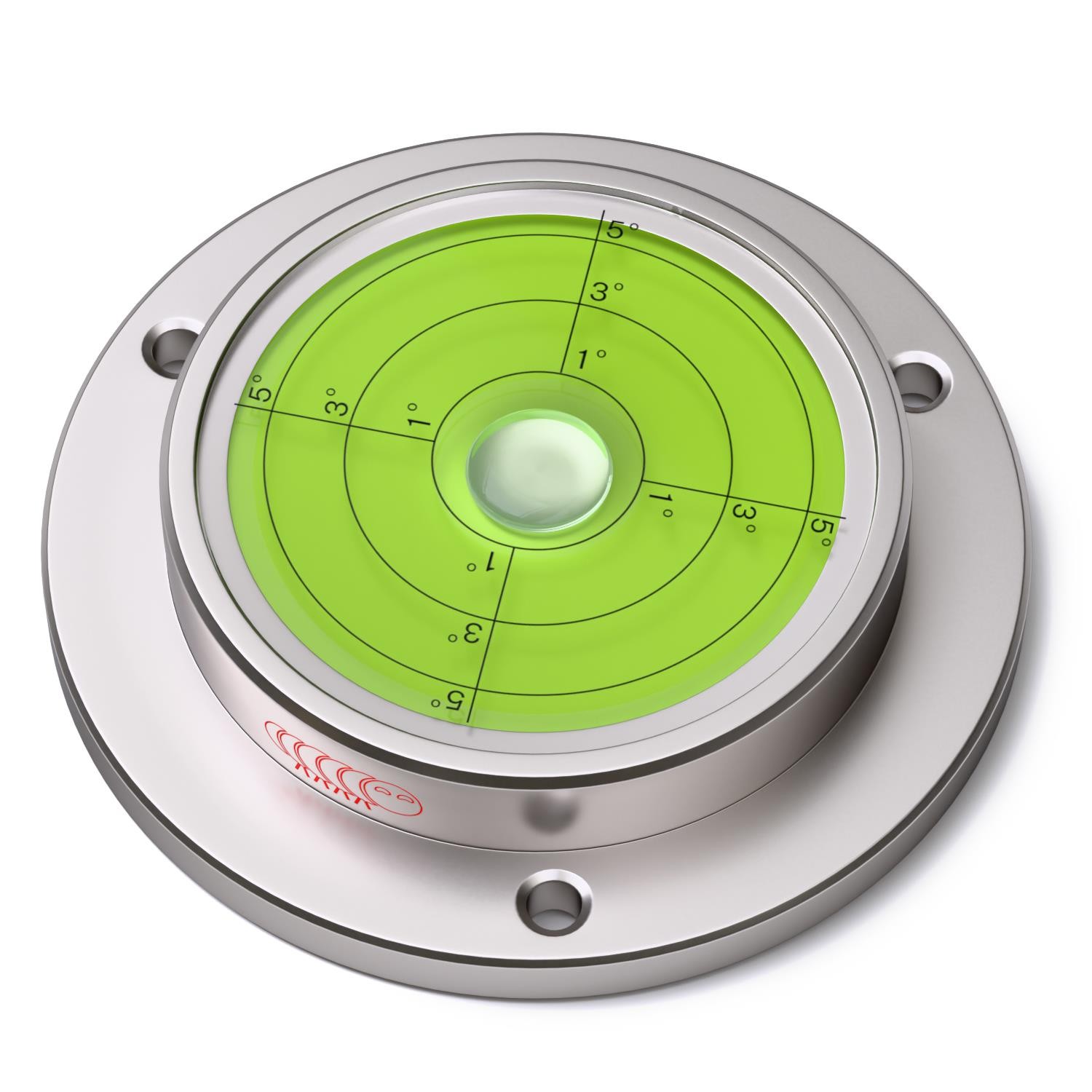 Large Flanged Metal Circular Angle Spirit Bubble Degree Level 100mm
