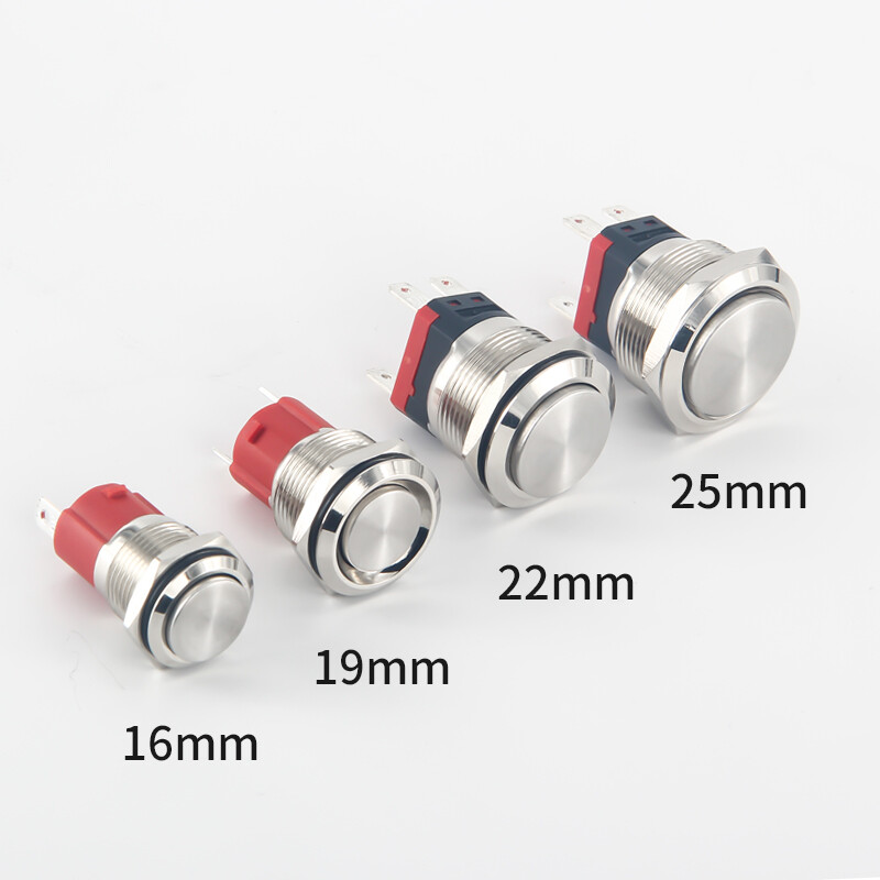 16mm Metal LED Push Button Switch Momentary Latching ON/OFF Waterproof 3-220V