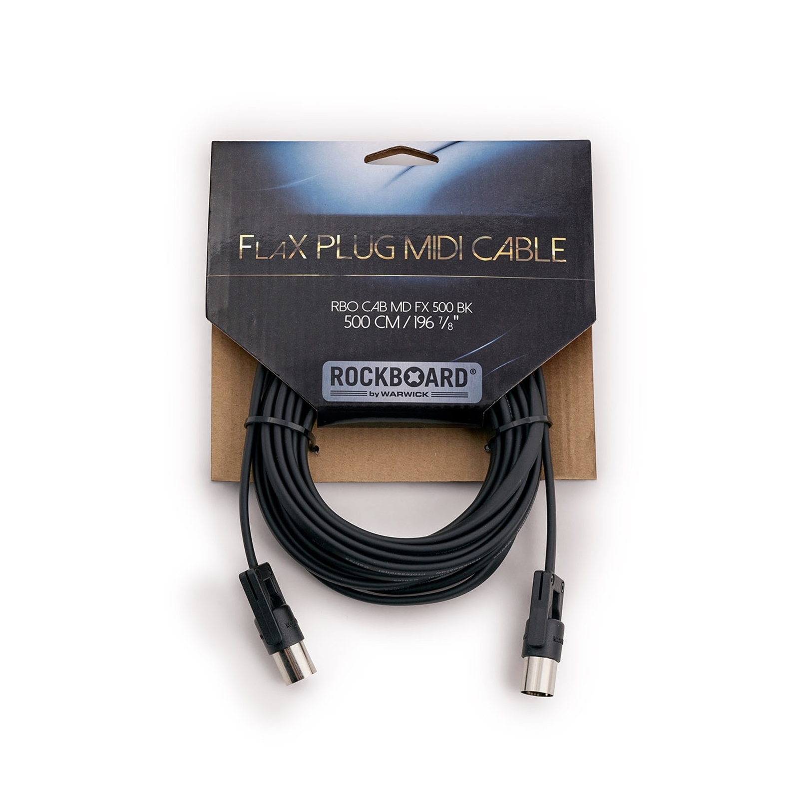 RockBoard FlaX Plug 500cm (16.40') flat MIDI Cable - angle or straight (RBO CAB