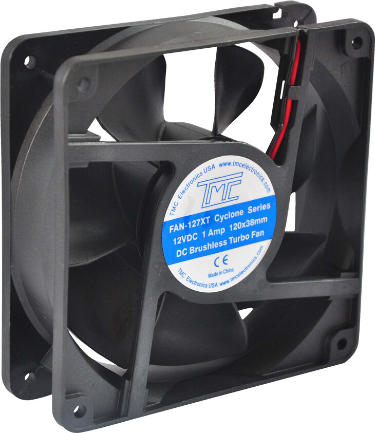12 Volt  4.7" x 1.5" High Speed Fan Car Audio Amplifier Cooling Fan 120mm x 38mm