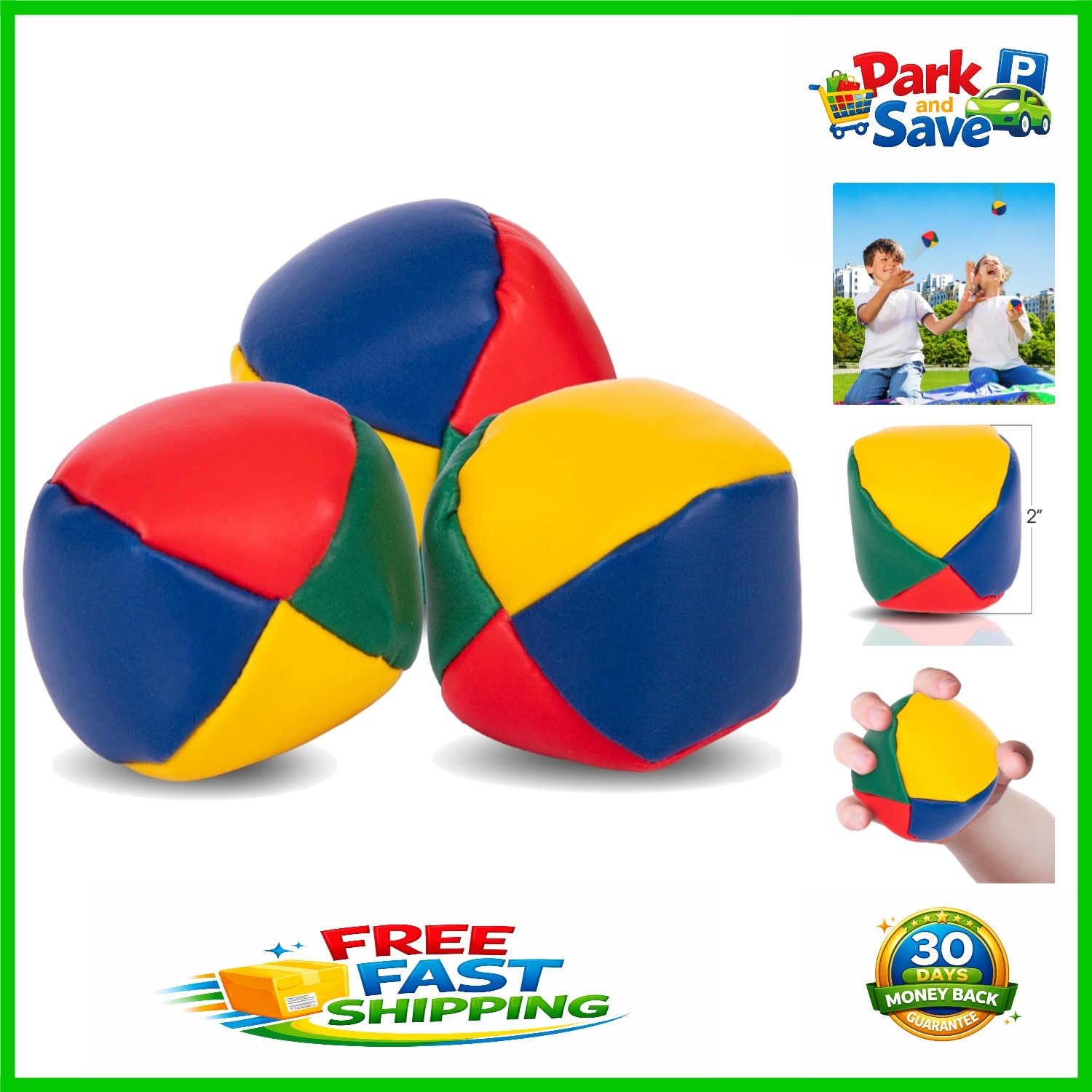 Beginner’s Juggling Balls - Set of 3 Colorful Learning Toys for Ages 3+