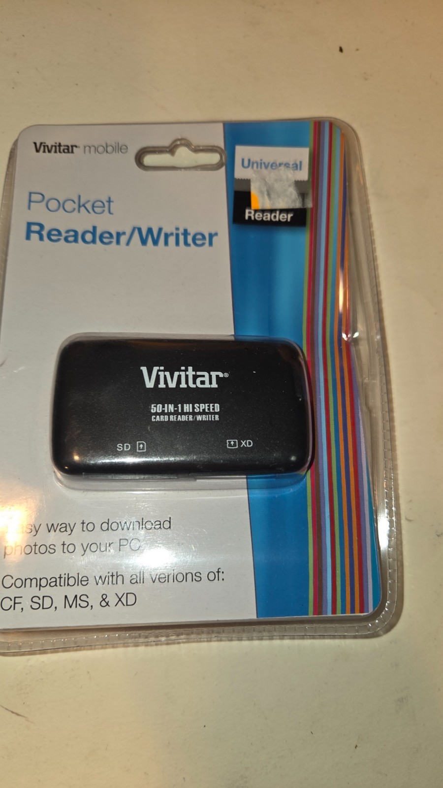 Vivitar Mobile Pocket Reader Writer-50-in-1 HI SPEED-USB Card Reader NEW SEALED