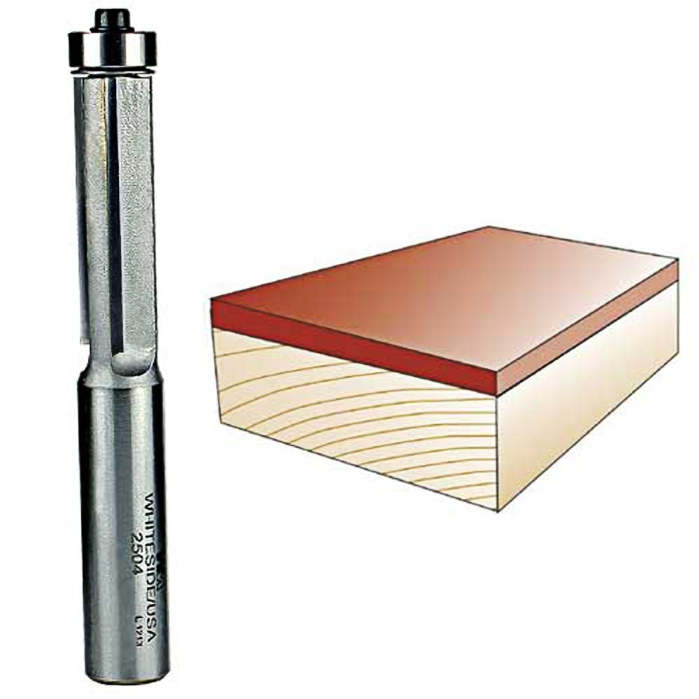 Whiteside Three Flute Flush Trim Bit, 1/2 in. SH x 1/2 in. CD x 1-1/2 in. CL