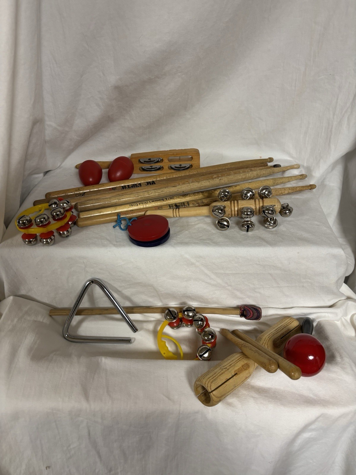 Percussion Instruments For Kids, Set of 12 Instruments, Vintage