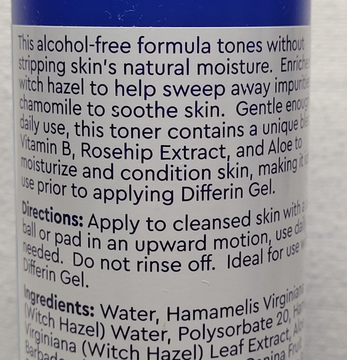 3 Differin Pore-Minimizing Toner w/Witch Hazel ~ 8 oz Each