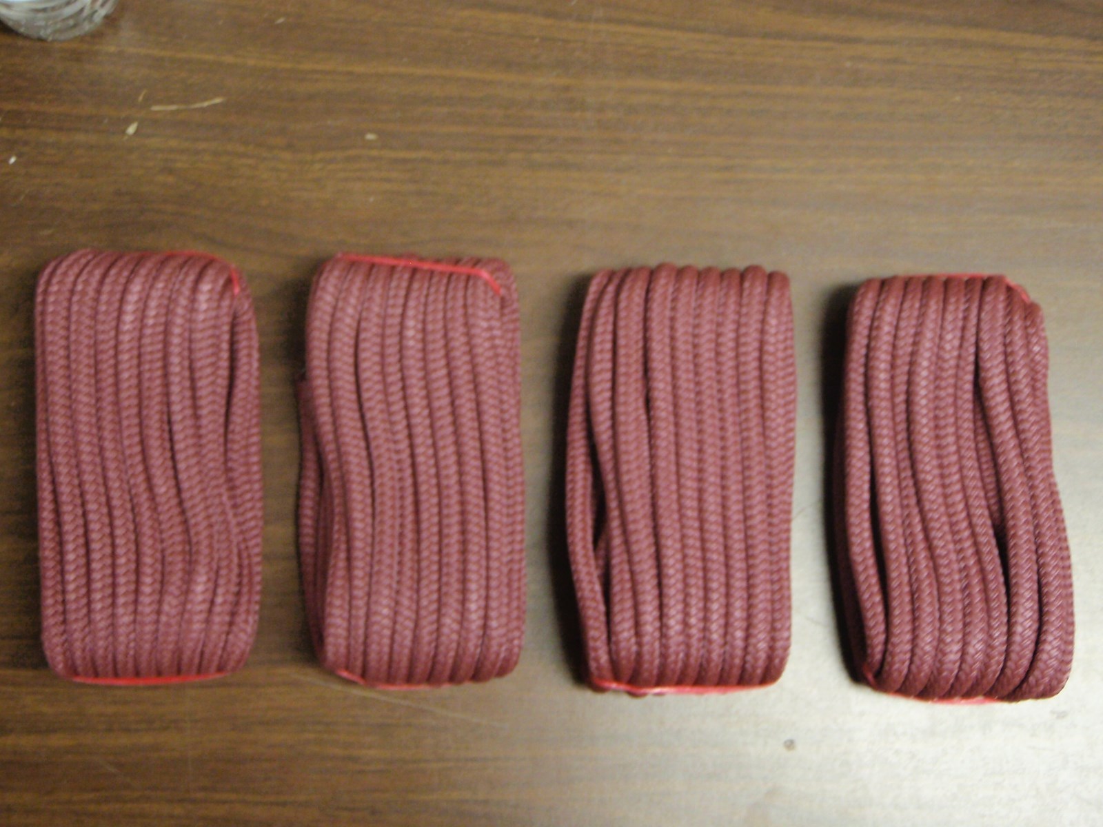 DOUBLE BRAID DOCK LINE  1/2" X 15FT BURGUNDY  50-39951  4 PAC 15" EYE SPLICE