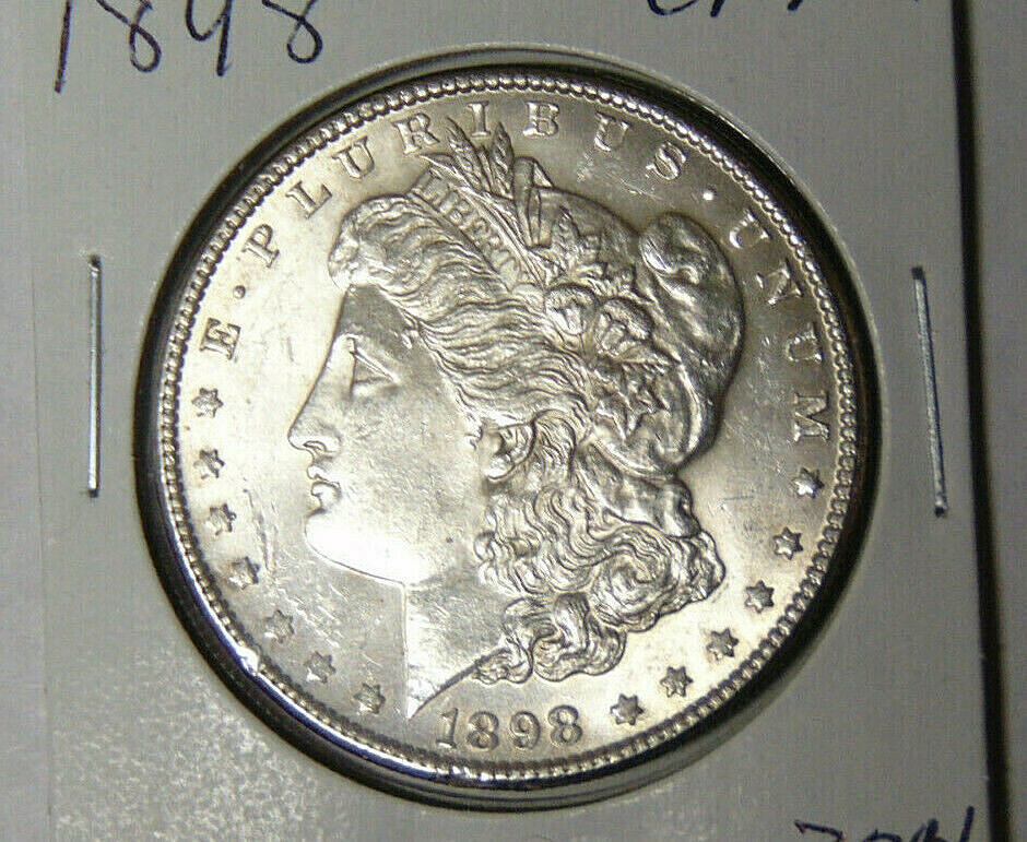 Choice AU 1898-P Morgan Silver Dollar About Uncirculated Philadelphia 52621-2