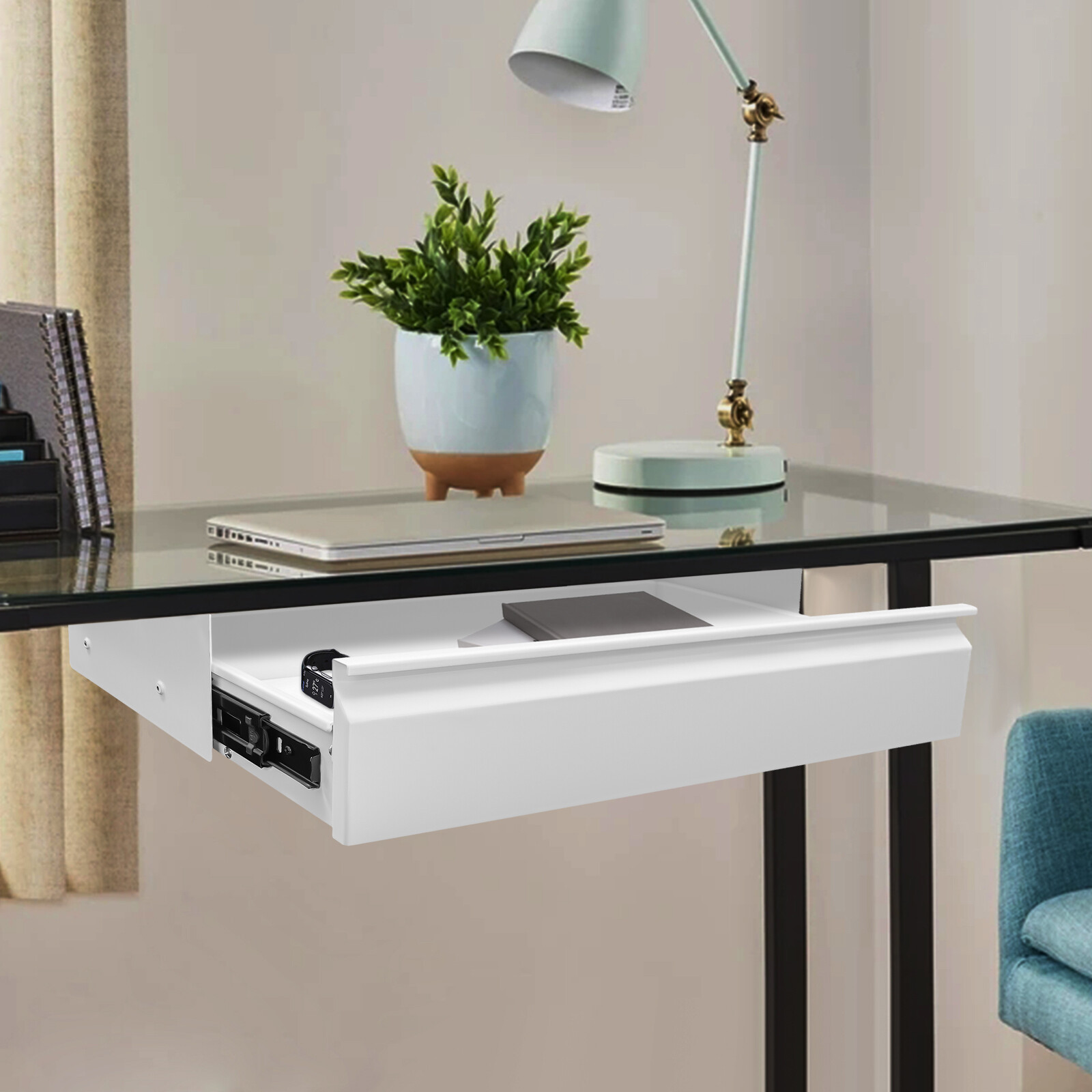 Under Desk Sliding Pull-Out Drawer – Space-Saving Organizer for Workstations