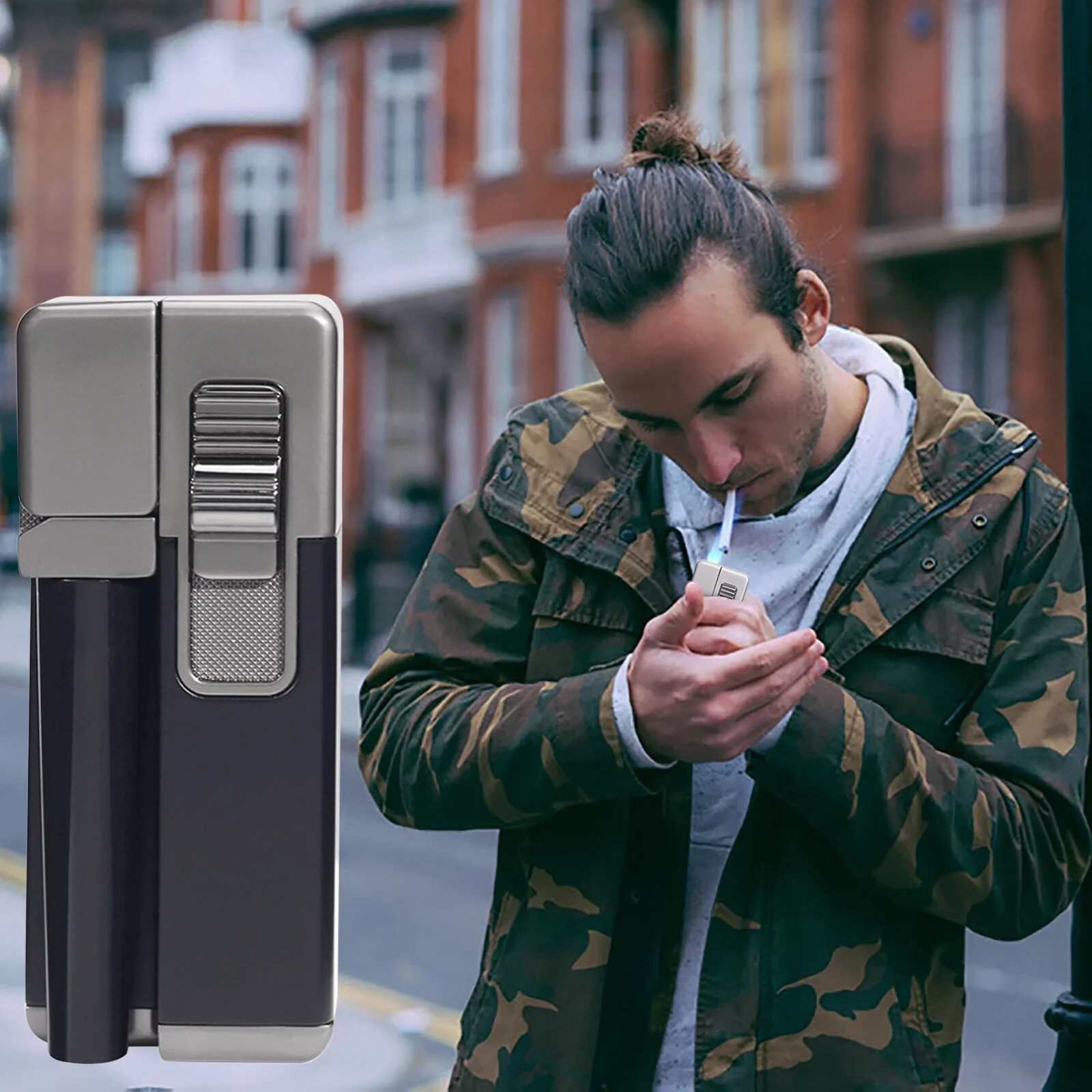 2025 Portable Metal Lighter /Pipe Foldable Smoking Multi-Functional Design 2in1