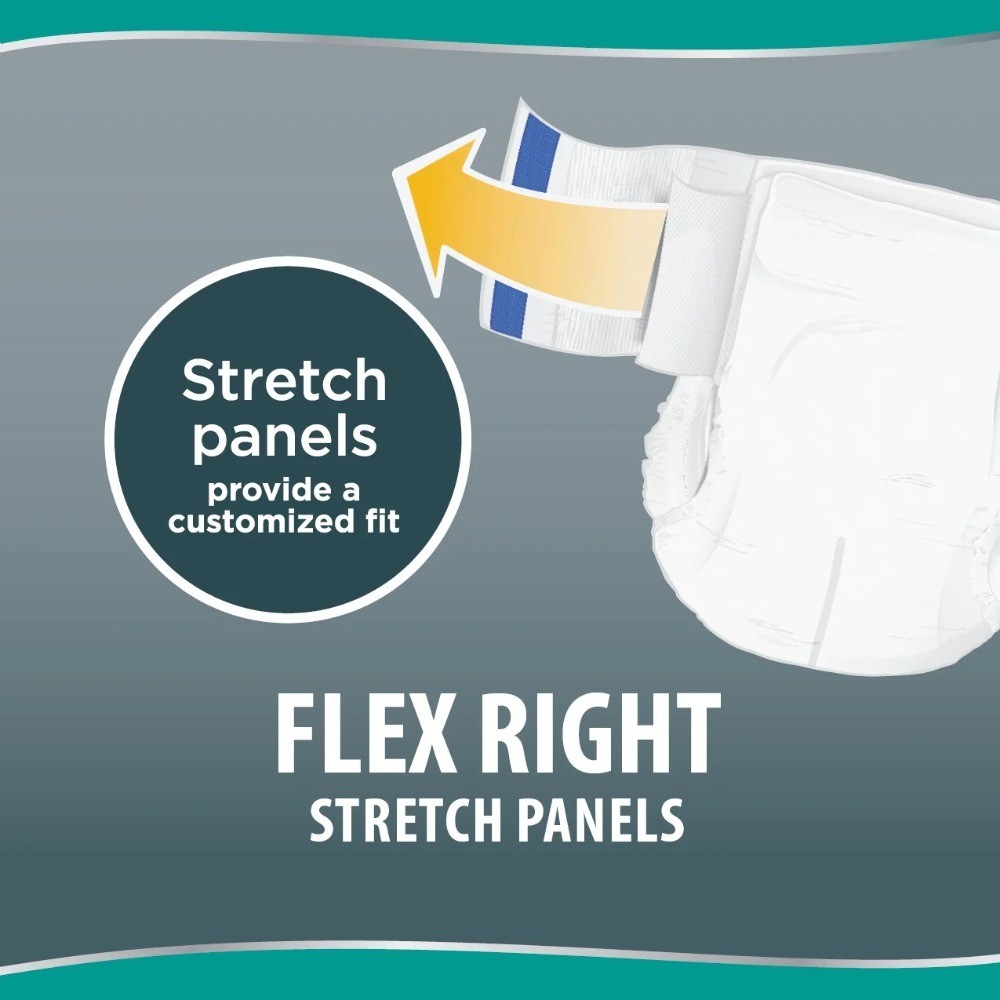 Unisex Stretch Briefs with Tabs L/XL 34 Count Incontinence Underwear Washable