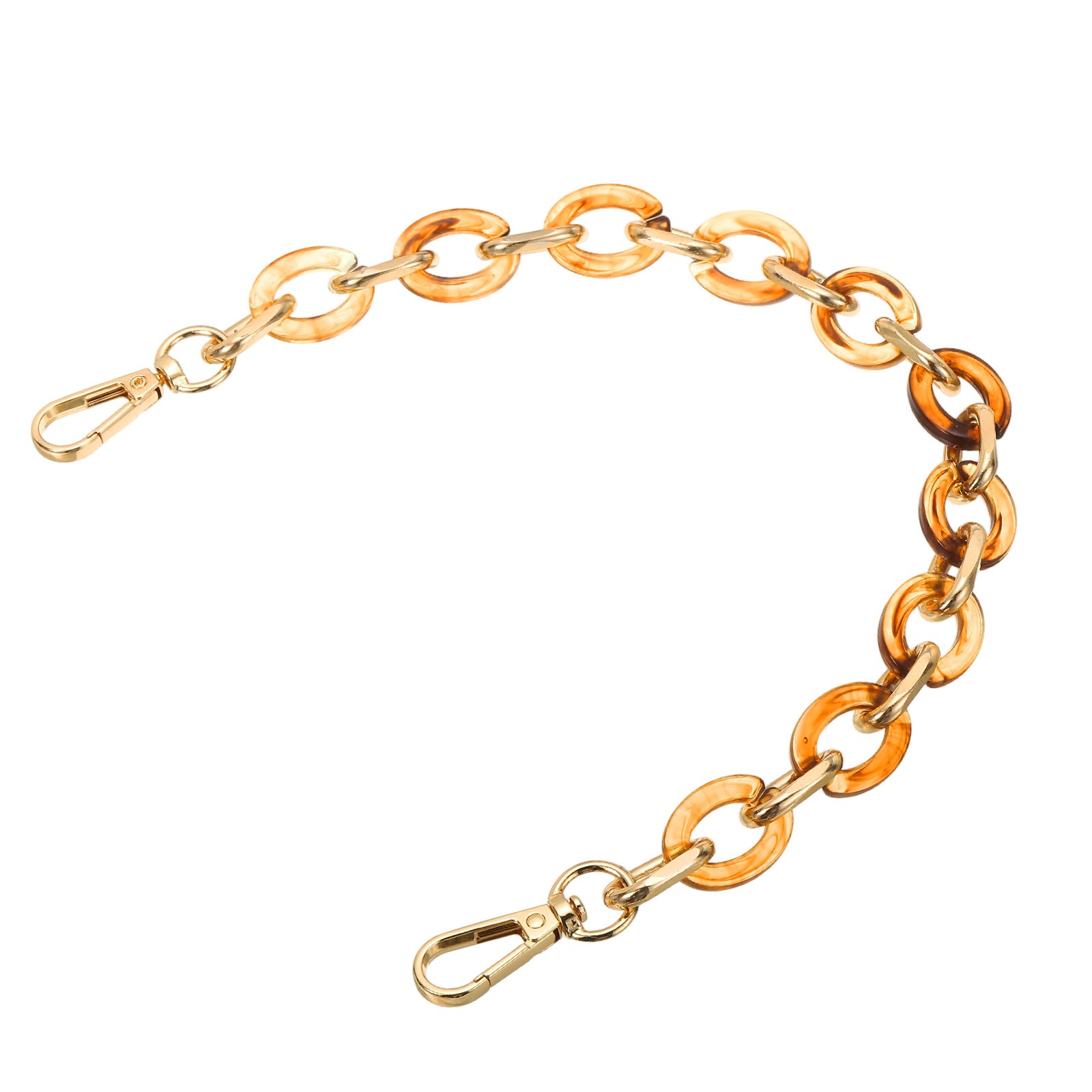 15 Inch Acrylic Chain Purse Strap Replacement Luxury Handbag Strap, Clear Brown