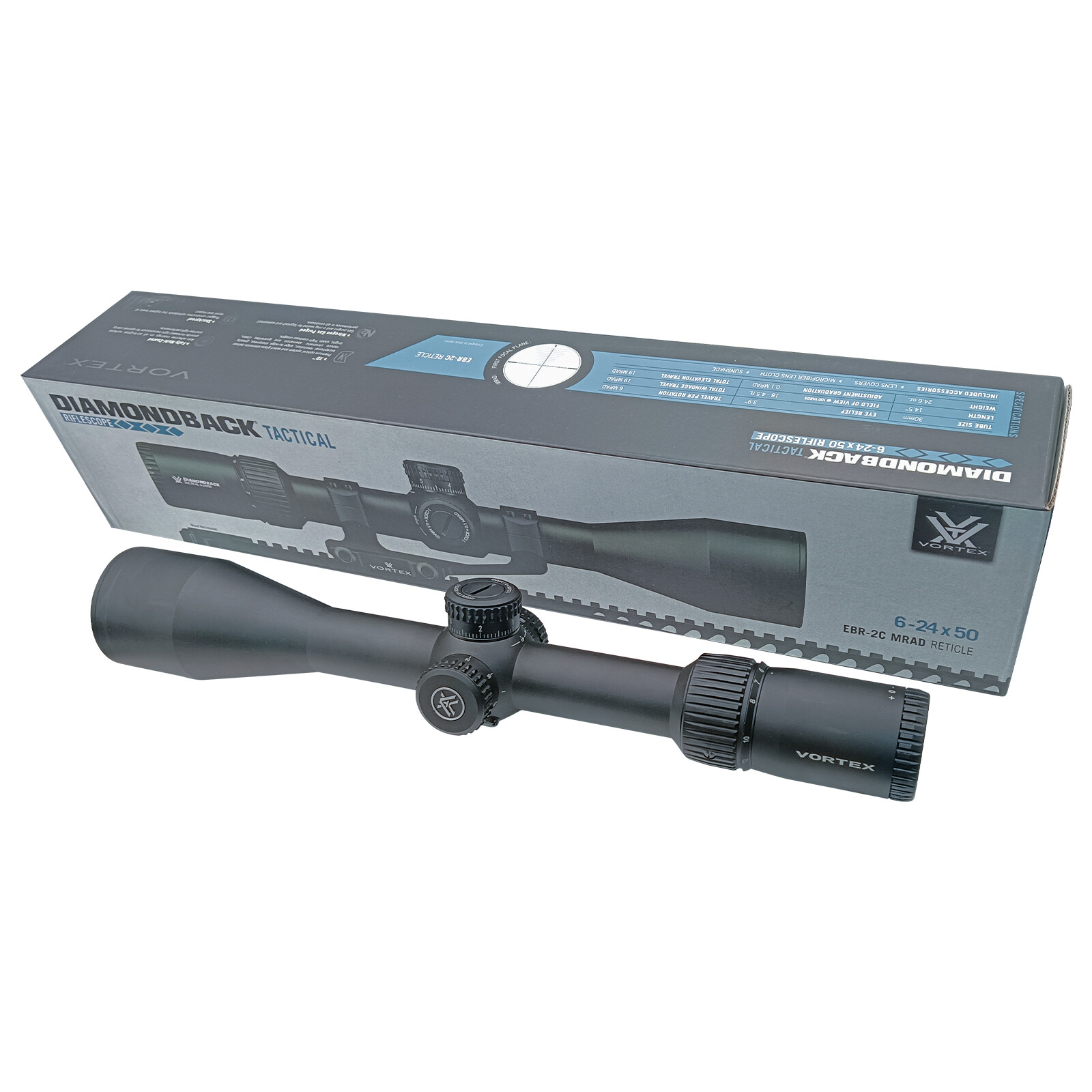 Diamondback Tactical 6-24x50mm FFP Riflescope EBR-2C (Mrad) Revised us ship