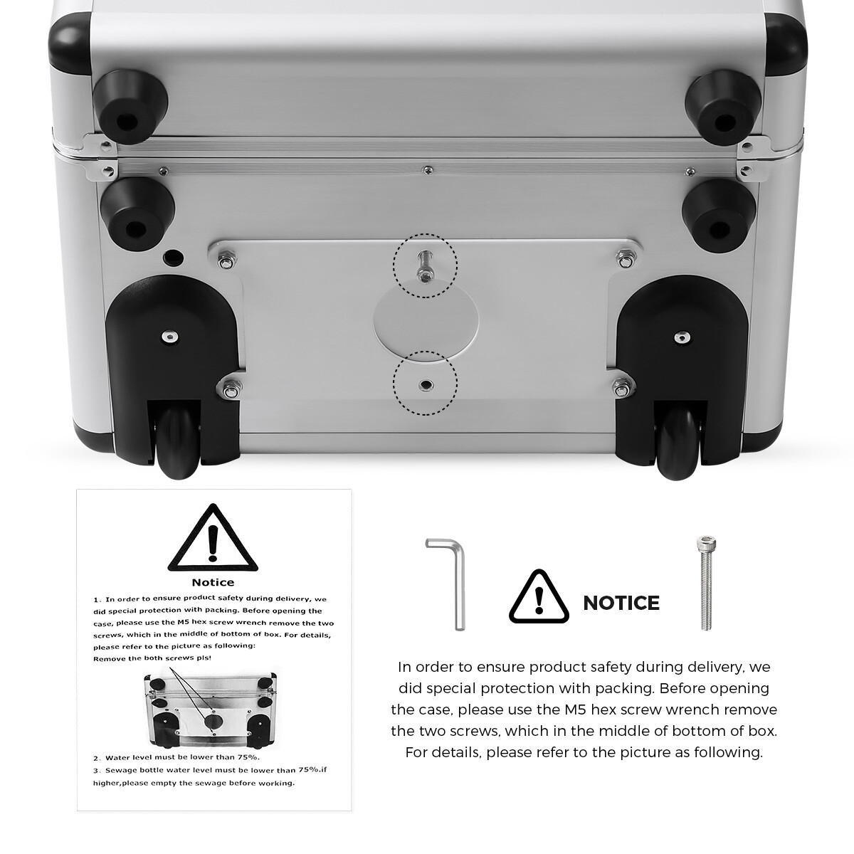 Portable Dental Delivery Unit with Air Compressor powerful suction System