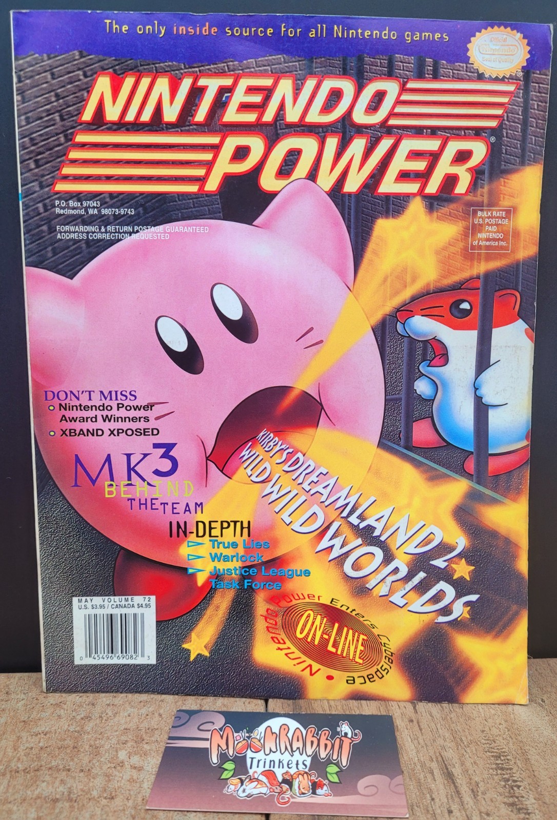 Nintendo Power Magazine May 1995 #72 Kirby's Dreamland 2 with Poster