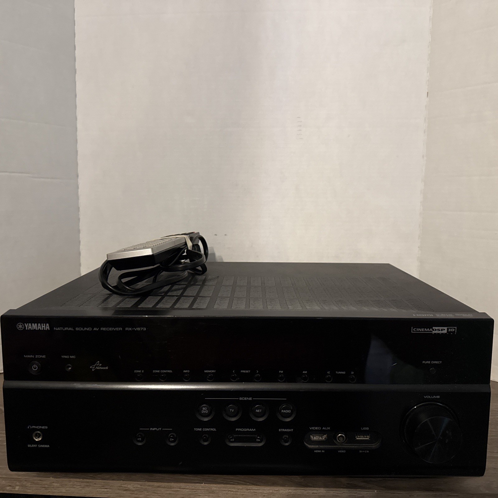 Yamaha Natural Sound AV Receiver RX-V673 HDMI 3D — Tested SEE PHOTO — w/ Control