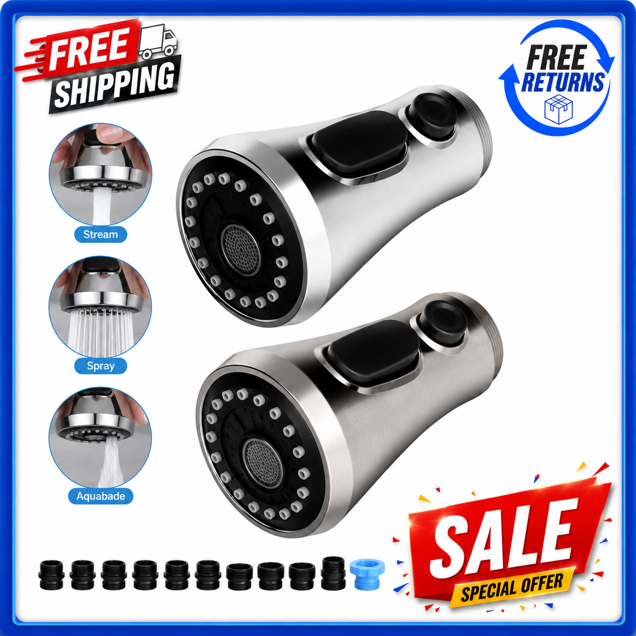 Pull Down Kitchen Faucet Replacement Spray Head Part American Standard 2 Colors