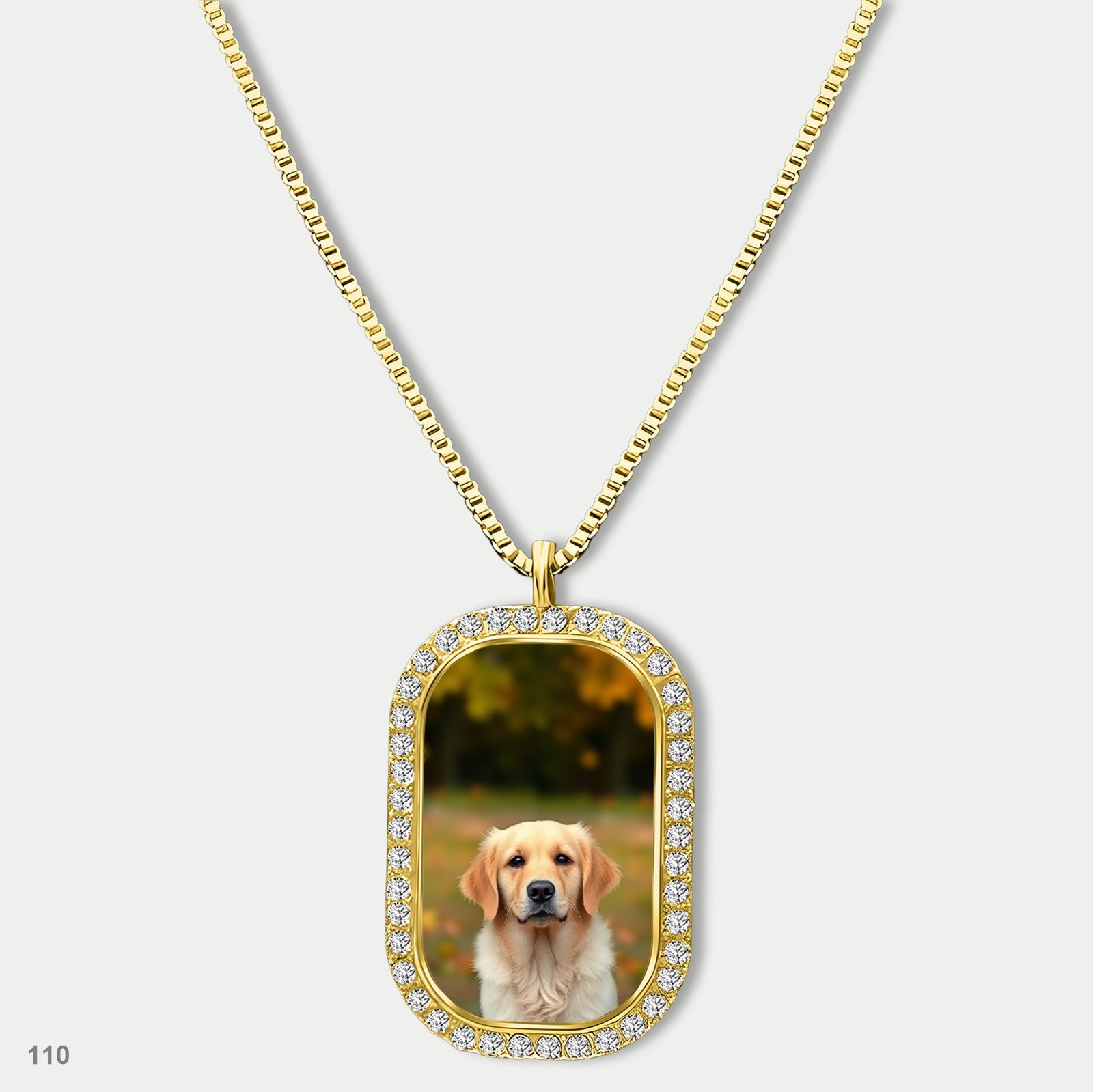 Gorgeous Cute Golden Retriever Dog Fashion Pendant Necklace Chain Image Dog Tag