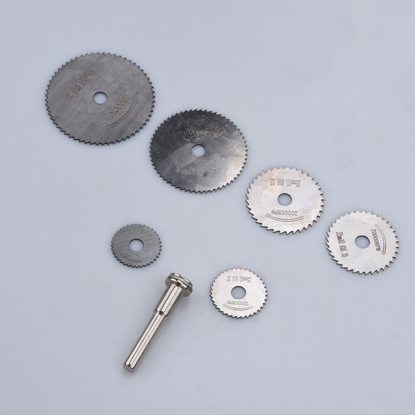 6Pcs Circular Saw Disc Set Dremel Mini Drill Rotary Tool Wood Cutting Blade Set.