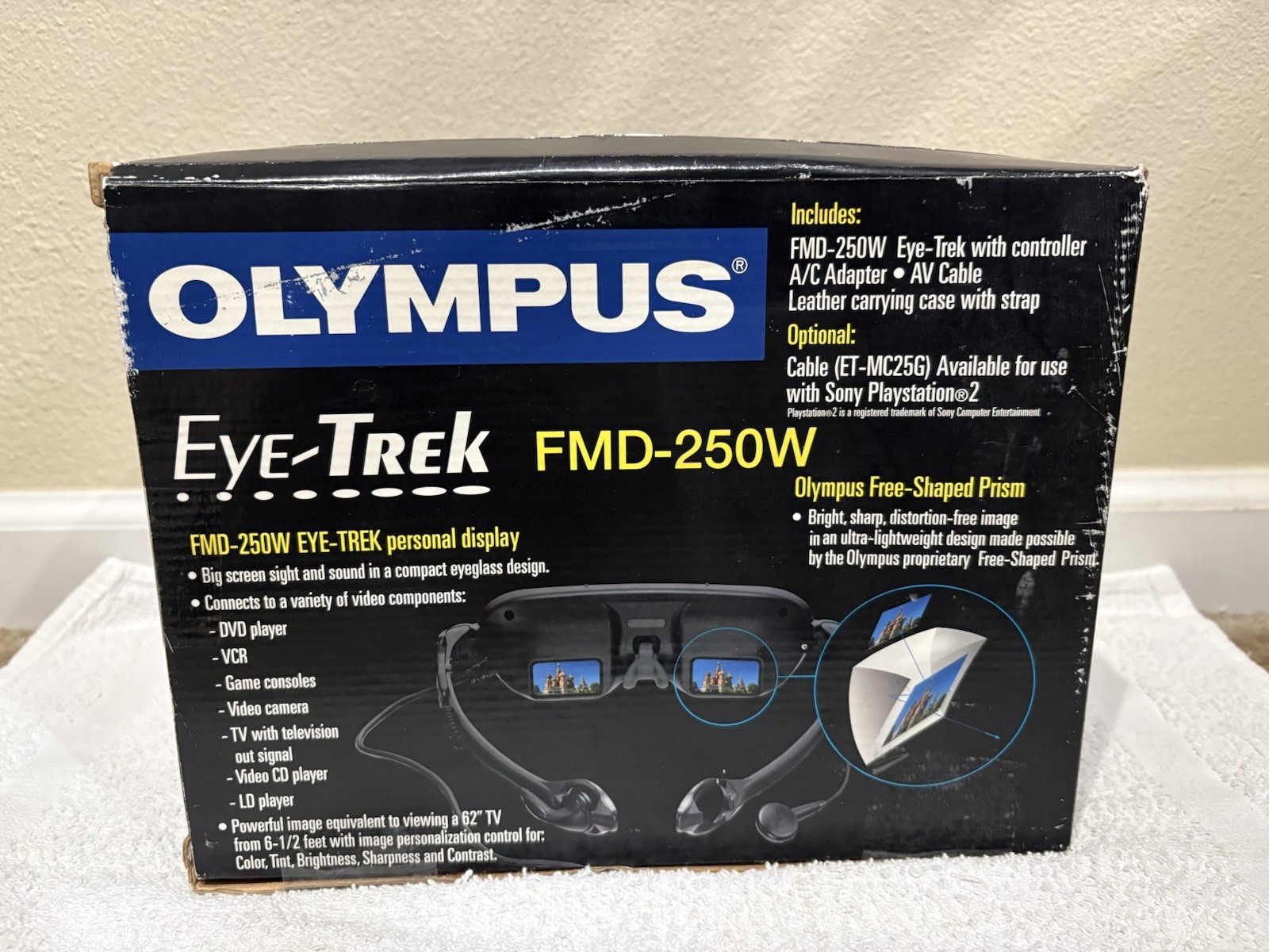 New -Rare Olympus Eye-trek FMD-250W PS PlayStation 2 Compatible Viewing Glasses