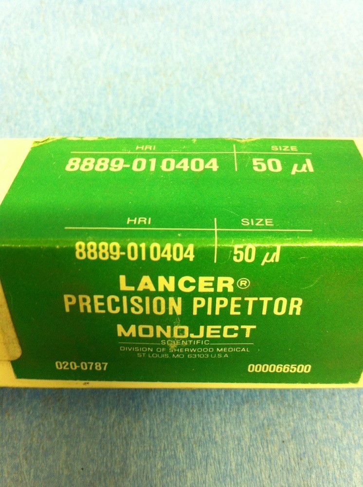 NEW LANCER Precision Pipettor 50 uL Automatic Pipette 8889-010404