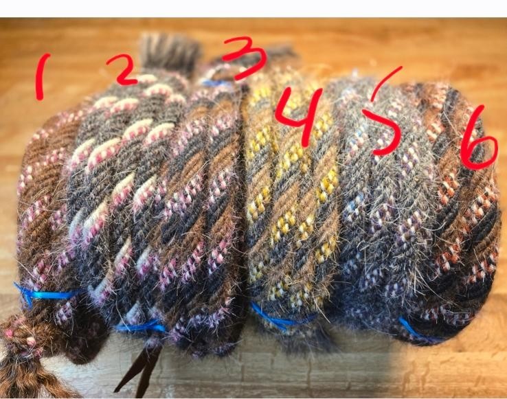 Mane Horse Hair Mecate 22 feet long, 5/8" dia., with COLOR - 6  options