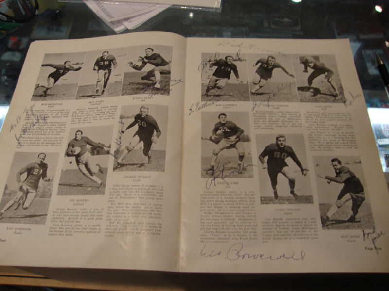 1936 VINTAGE PROGRAM USC VS WA STATE 17 AUTOGRAPHS