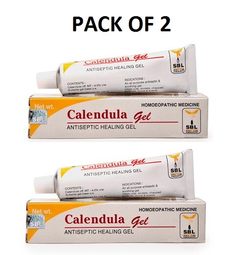 SBL Calendula Gel 25 gm Indicated for cuts, bruises and scalds ( PACK OF 2 )