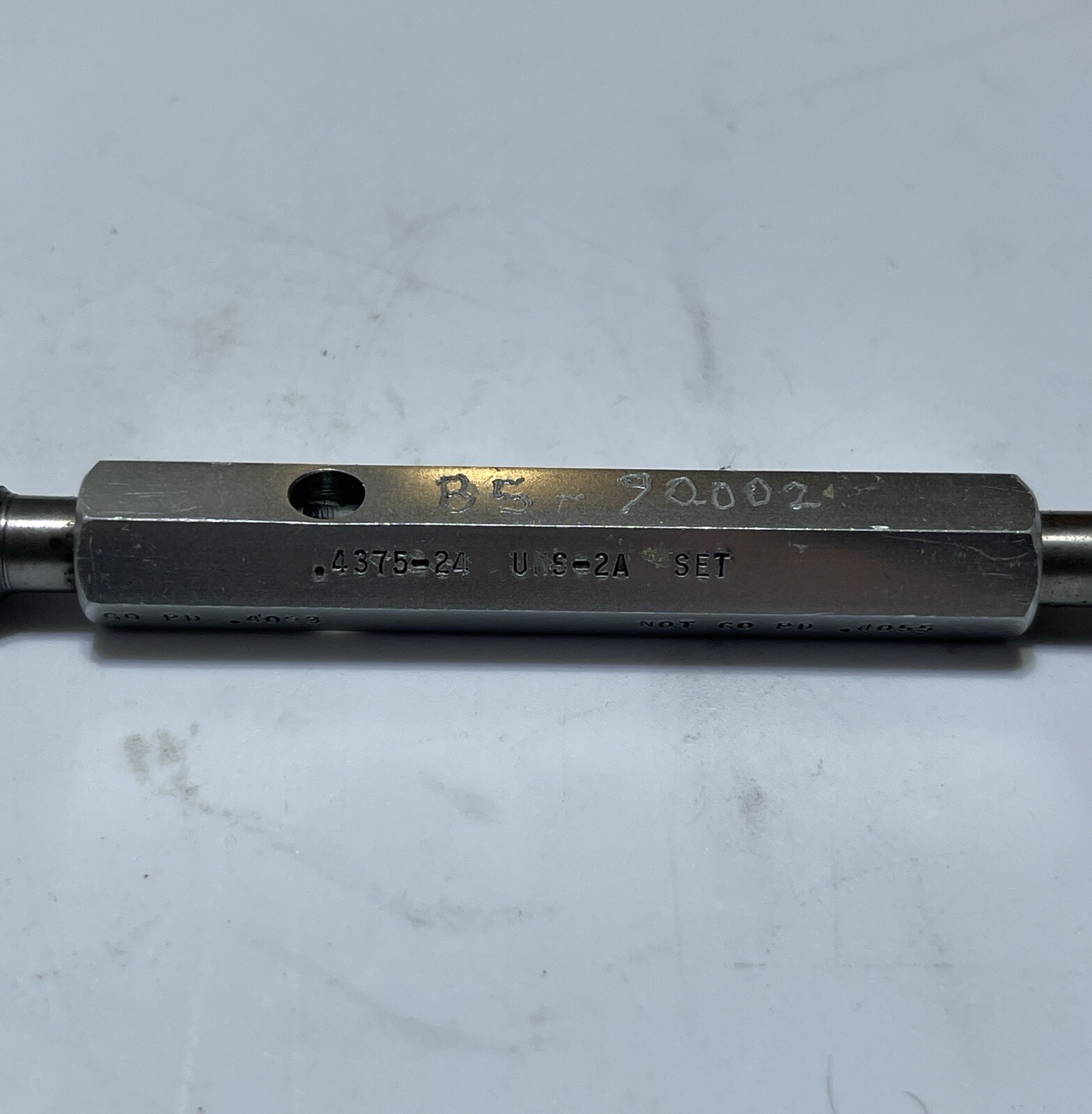 Swanson .4375-24 UNS-2A Set .4093 .4055 GO NO GO Threaded Gage