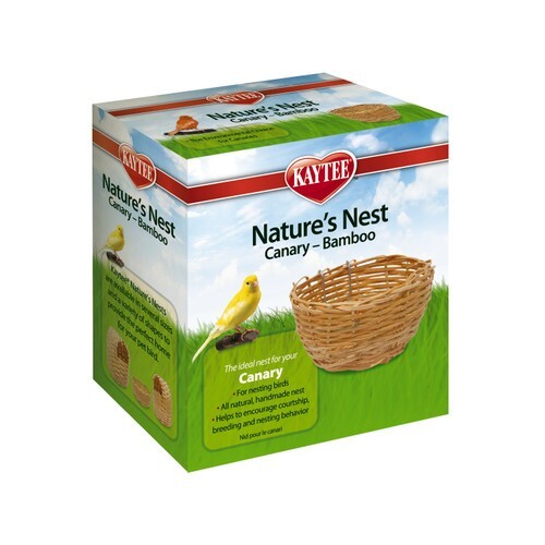 Kaytee Natures Nest Bamboo Canary.  Cozy nest from Nature, Cup 4"x2"H