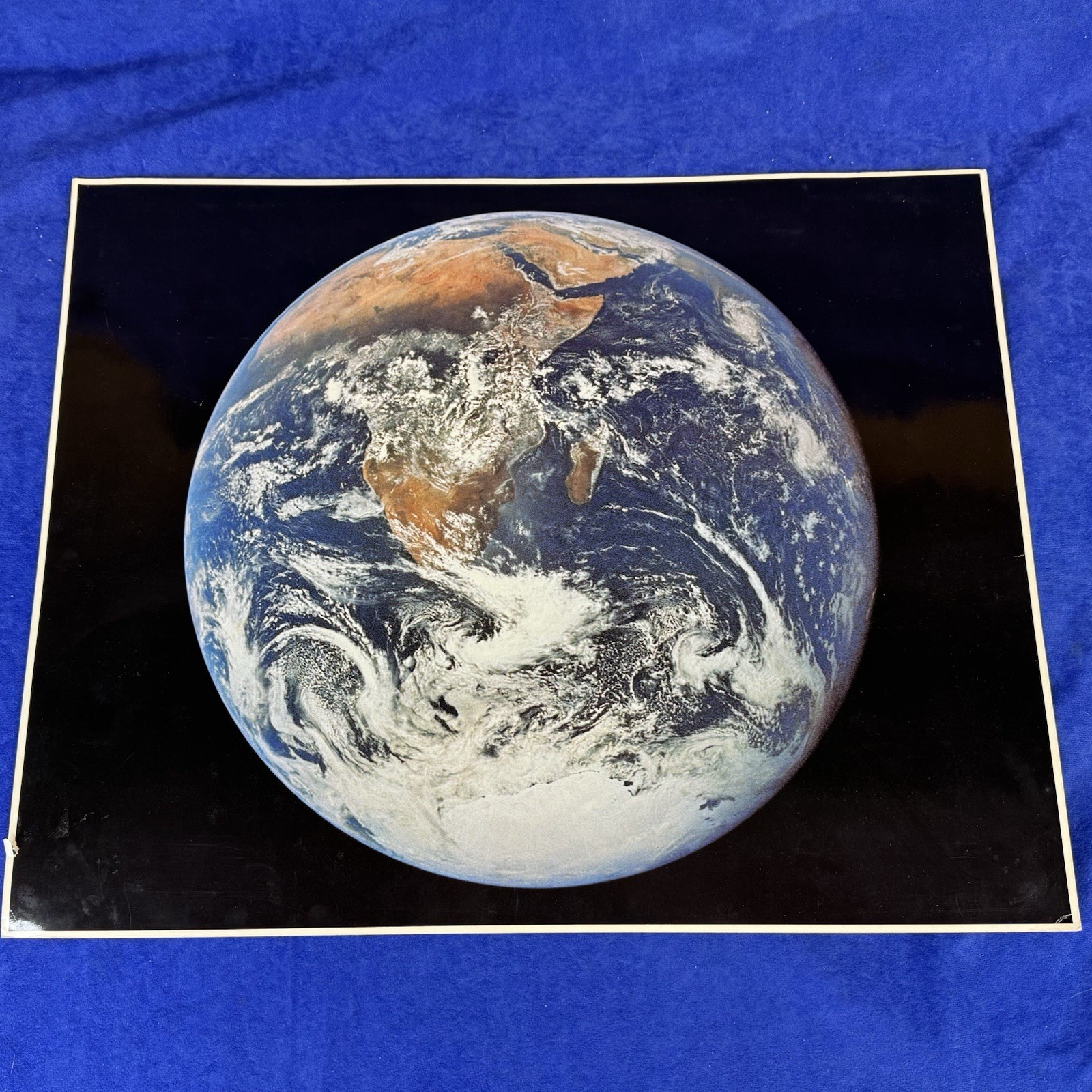 1980 NASA Earth From Space Poster 20x16 Blue Marble Impact Print