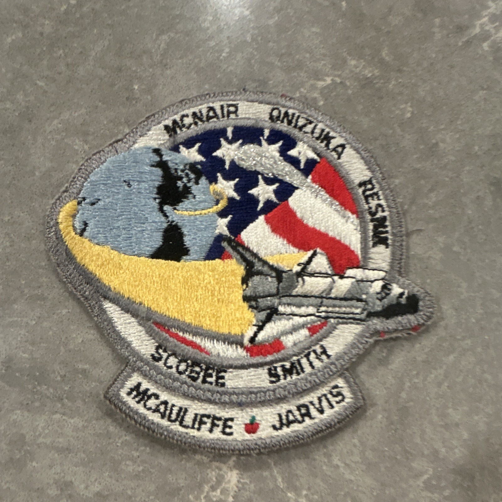NASA Challenger Mission STS-51-L Space Shuttle Tribute Patch McAuliffe Jarvis