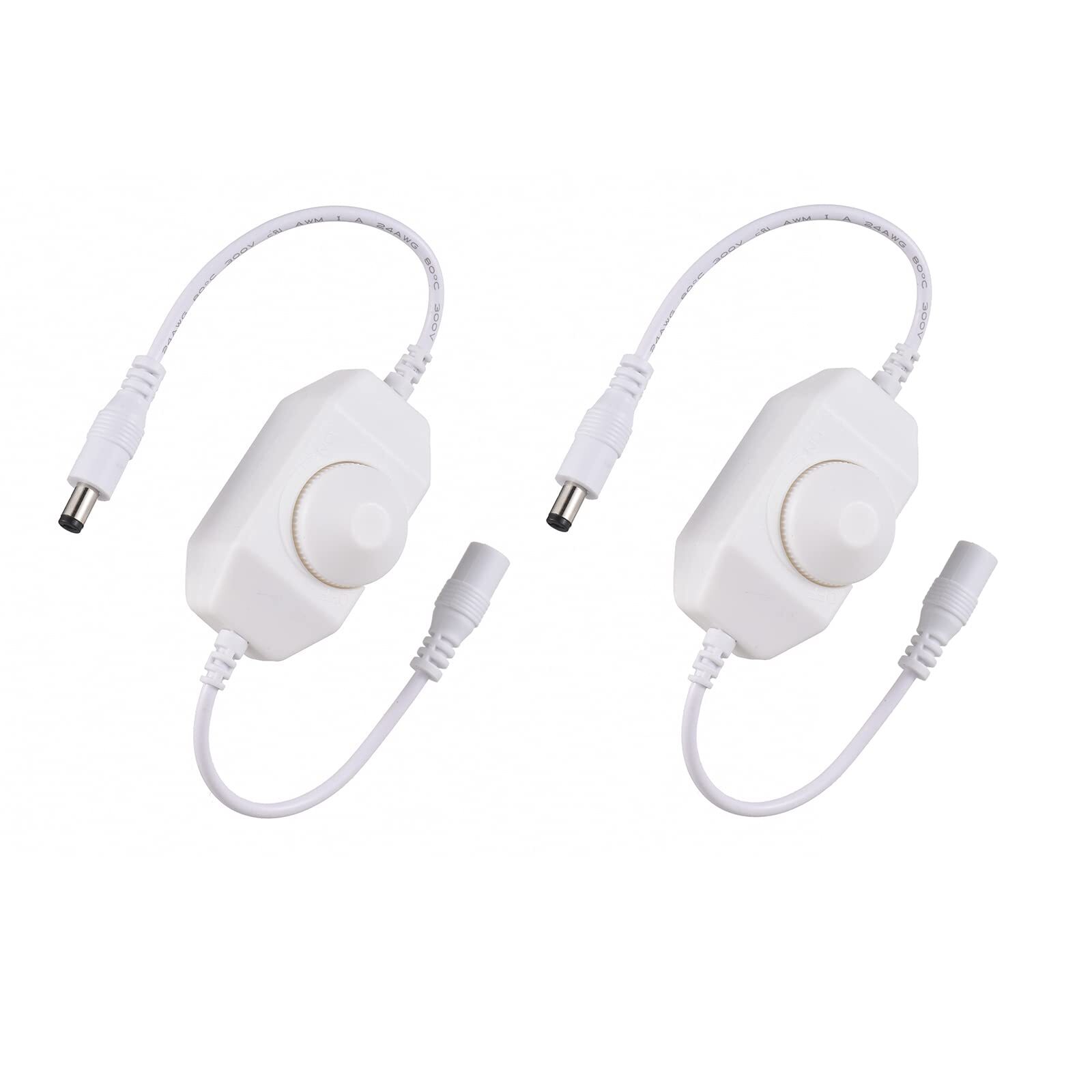 2 Pack LED Strip Light Dimmer Switch DC 12V-24V LED Brightness Adjustable Con...
