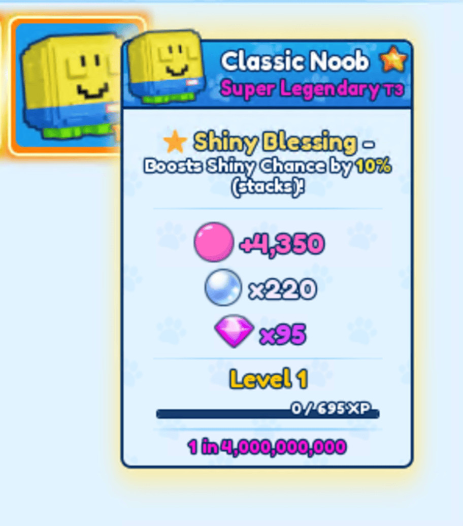 SHINY Blessing (SUPER LEGNDARY) | Bubble Gum Simulator Infinity - BGSI cheapest