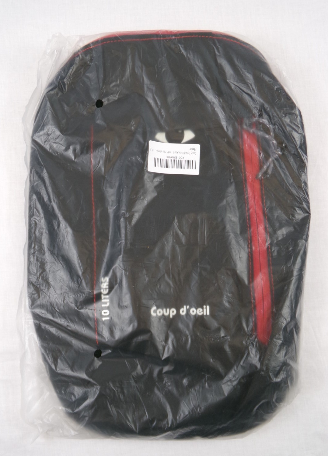 NWT Coup d'oeil Kids Adult Sports Outdoor Backpack 10 Liters Black w/ Red Trim