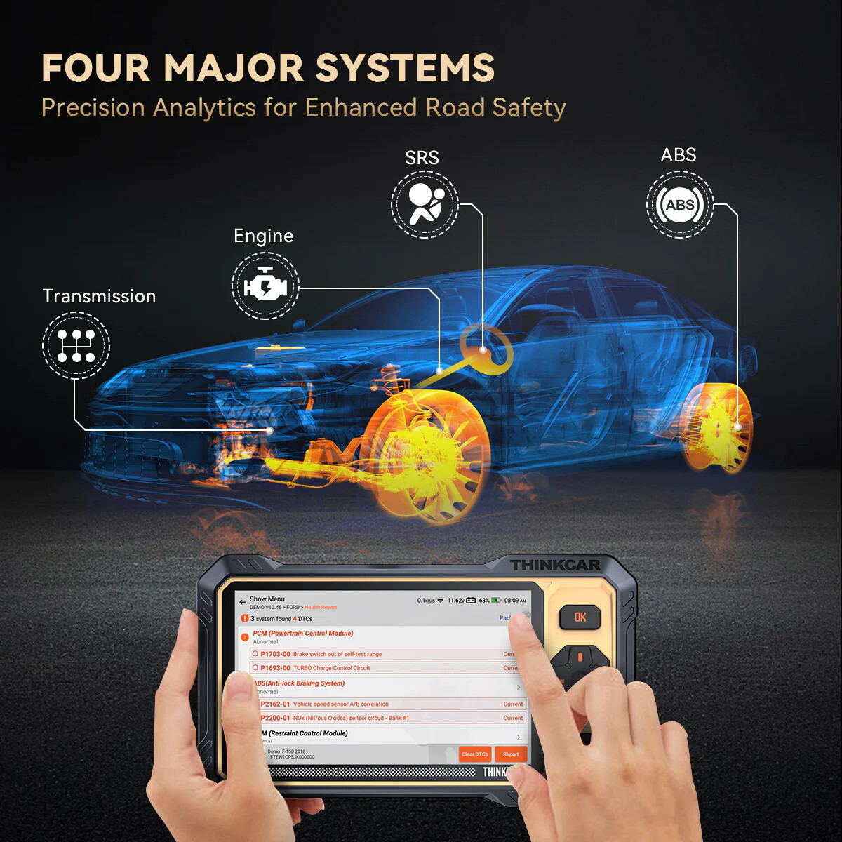 2026 ThinkScan 662 OBD2 Diagnostic Car Scanner Bidirectional 4 System 12+Service