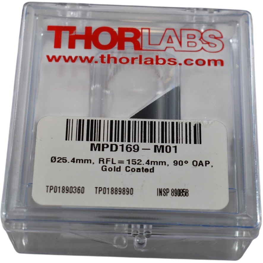 NEW Thorlabs MPD169-M01 90 Off Axis Parabolic Mirror Gold Coated 25 4mm